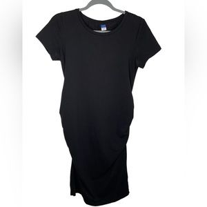Old Navy Maternity Womens Knit Midi Dress Black Size Medium